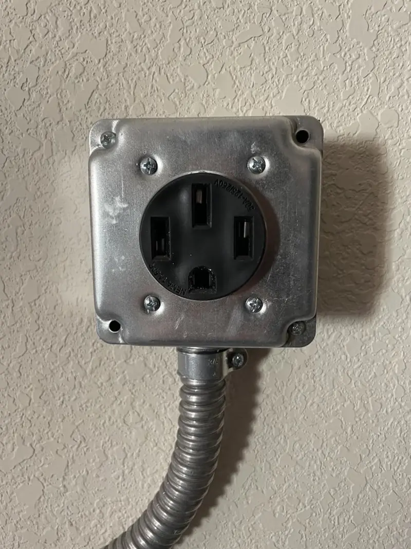 NEMA 14-50 outlet installed for Electrical Panel Upgrade in Forty Fort